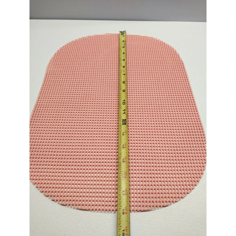 Set 8 Mesh Vinyl Mesh Placemats Aqua Orange Coastal Retro Patio Table Mats